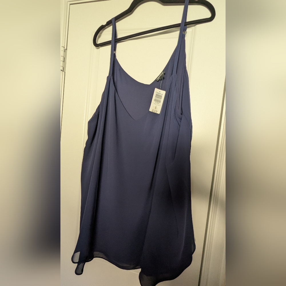 torrid Navy Blue V-Neck Spaghetti Strap Camisole